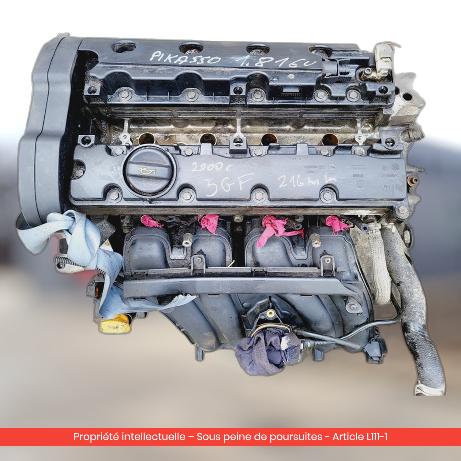 Moteur Peugeot 206 / 307 KFU-GE — occasion — vue 4