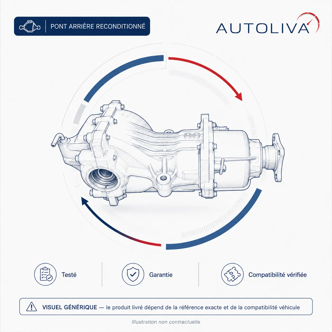 Différentiel arrière 0BC500043E reconditionné – Audi