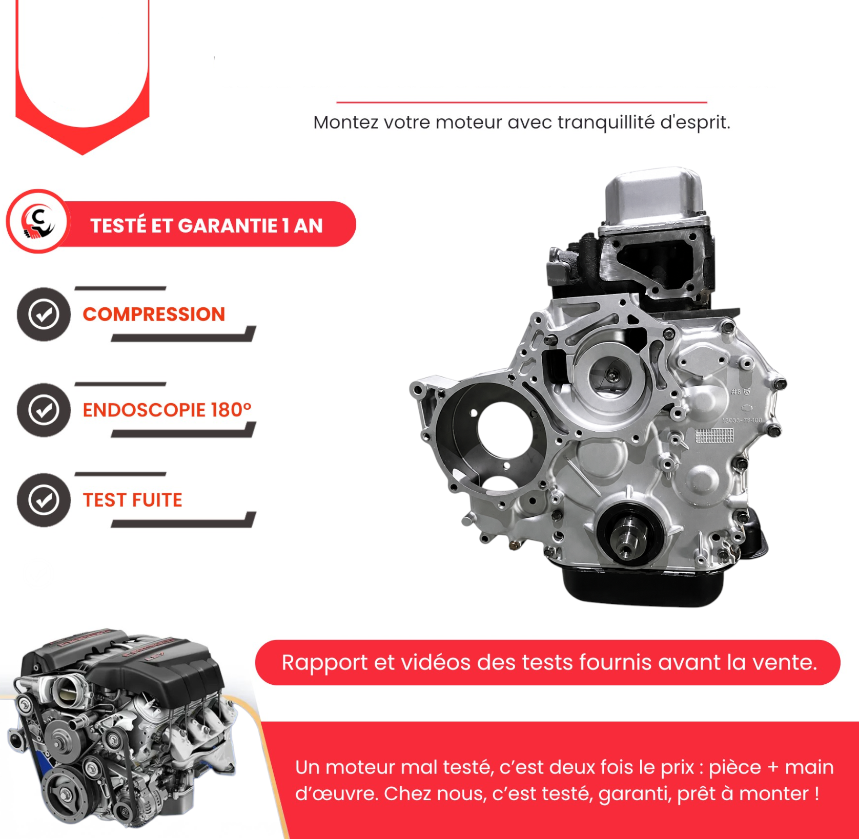 Moteur Diesel BD30Ti 3.0 8v Turbo 125 ch reconditionné – Nissan
