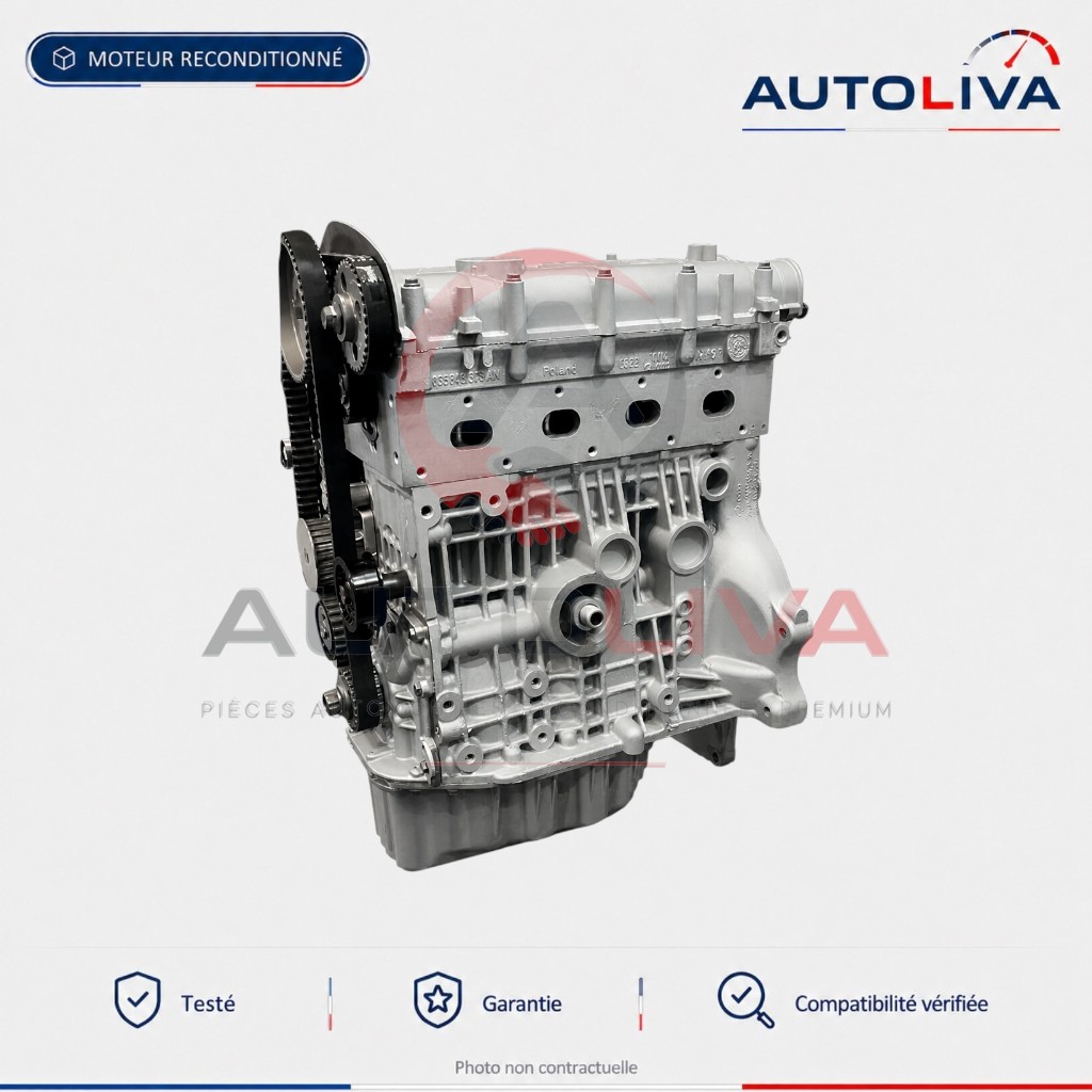 Moteur Essence AUA 1.4 16v 75 ch reconditionné – Audi, VW, Seat, Skoda