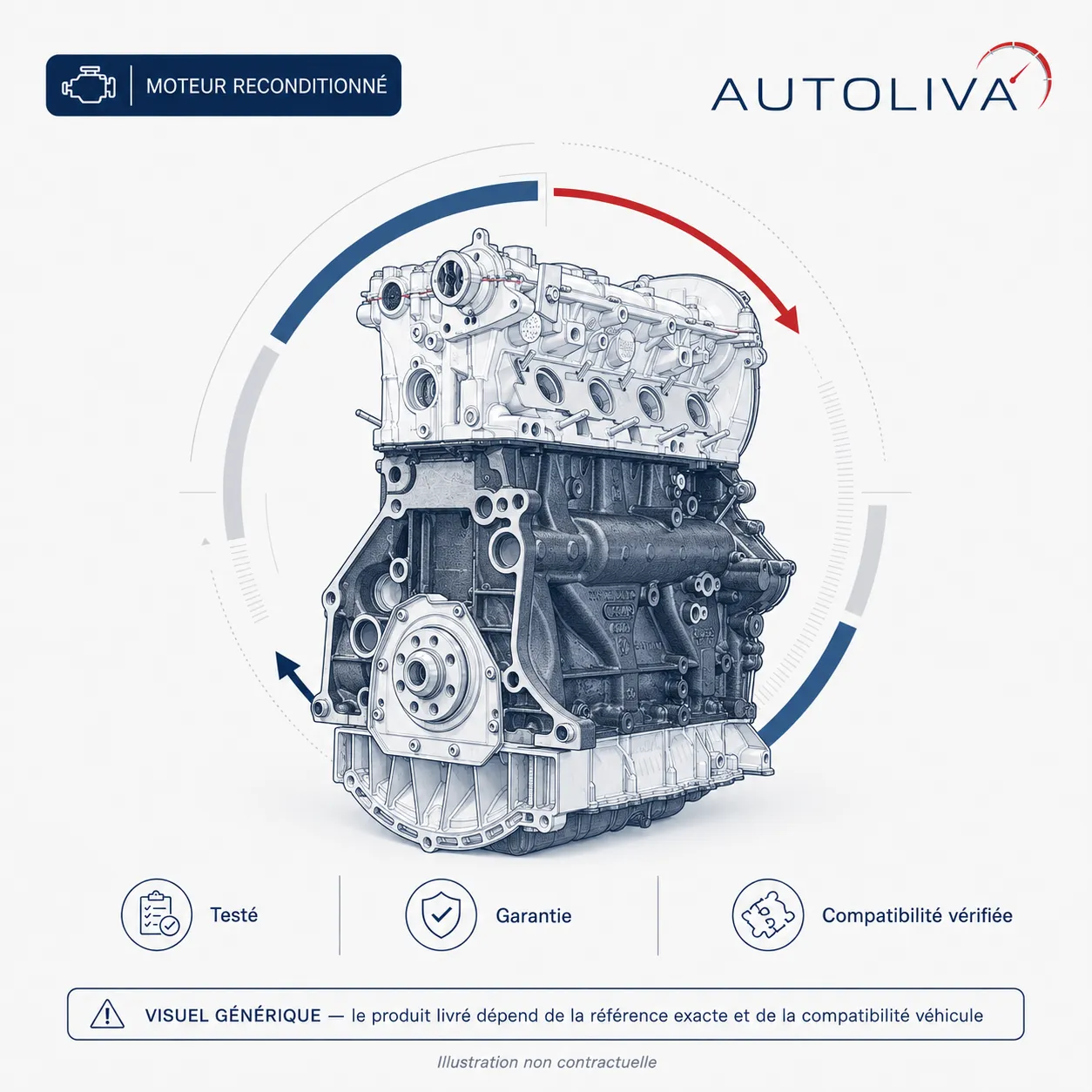 Moteur Essence CHHB 2.0 220 ch reconditionné – Volkswagen