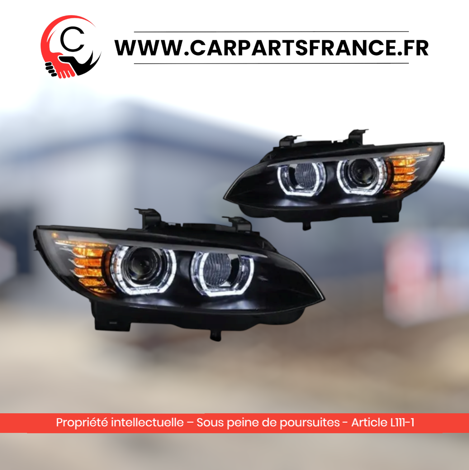 Phares avant BMW Série 3 E92 E93 Look M4 reconditionnés